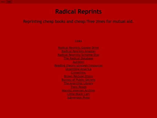links screenshot