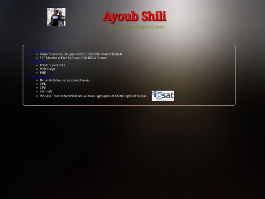 My CV screenshot