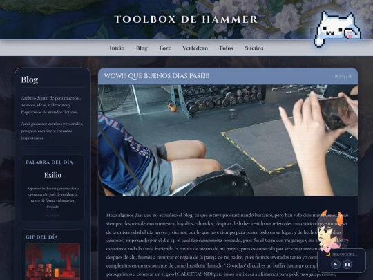 Blog screenshot