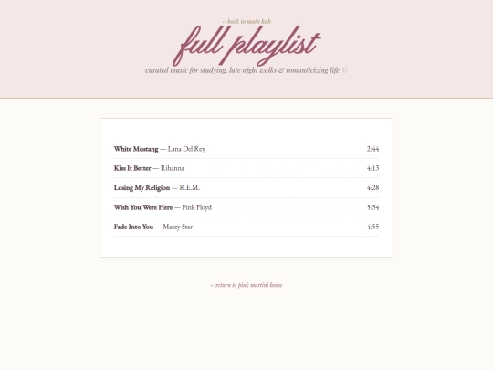 playlist screenshot