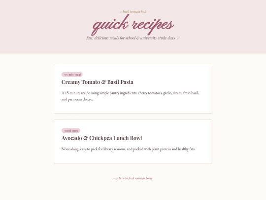 quick-recipes screenshot