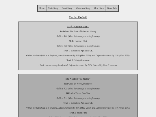 Card Info/enfieldcardpage screenshot