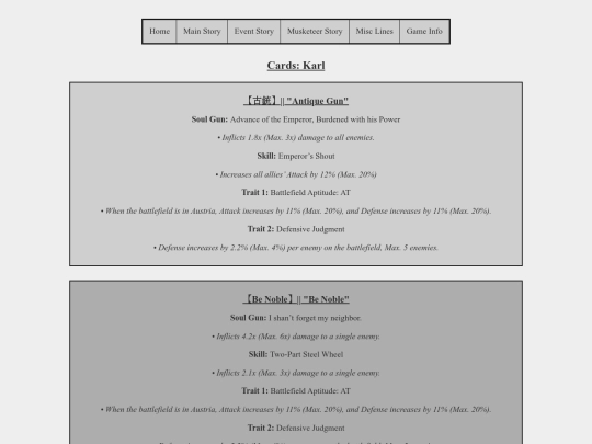 Card Info/karlcardpage screenshot