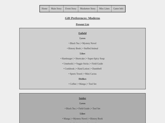 Misc Lines/giftpreferencesa screenshot