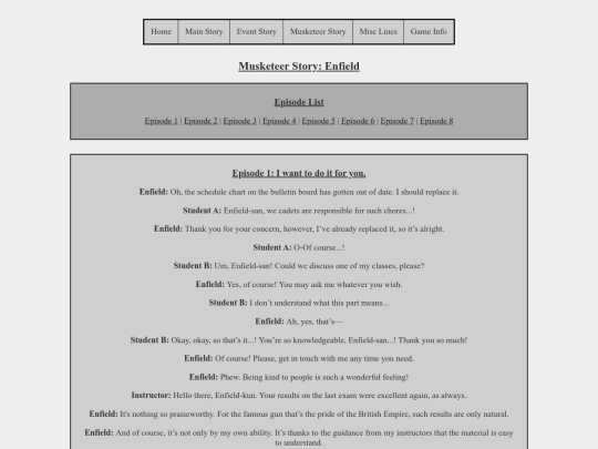 Musketeer Stories/enfieldstory screenshot