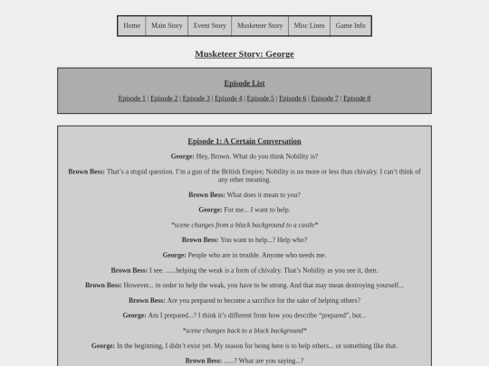 Musketeer Stories/georgestory screenshot