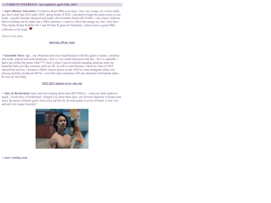 interests screenshot