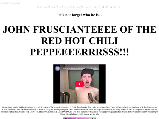 music/frusciante screenshot
