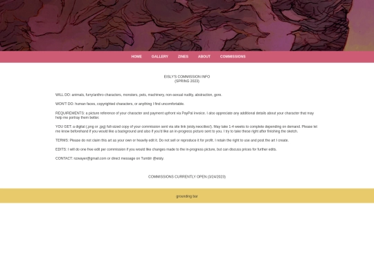 commissions screenshot