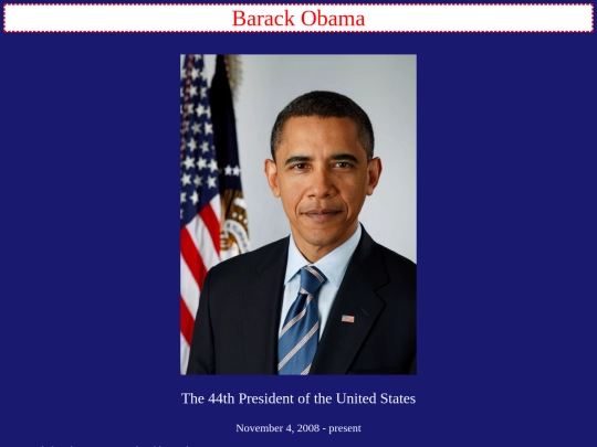 presidentprofileminiproject screenshot