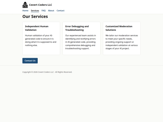 services screenshot