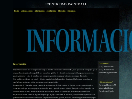 Información screenshot