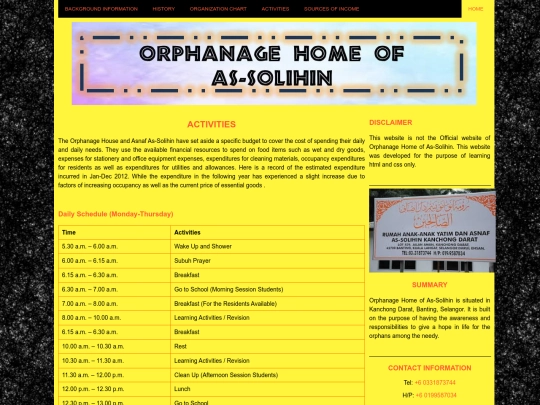 activities screenshot