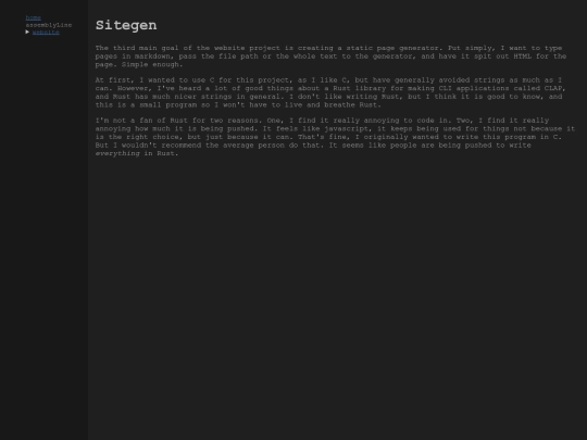 website/sitegen screenshot
