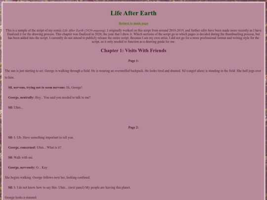 lifeafterearthscript screenshot