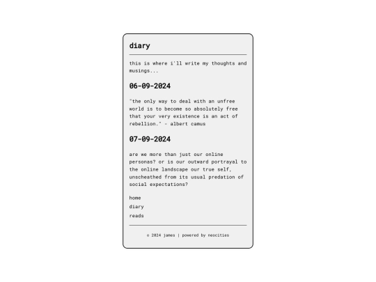 diary screenshot