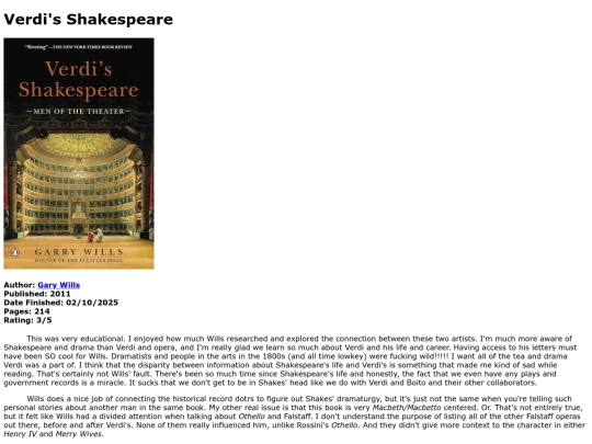 Reviews/verdishakespeare screenshot