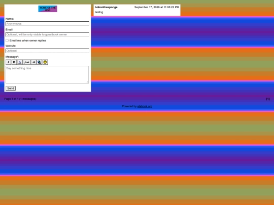 guestbook screenshot