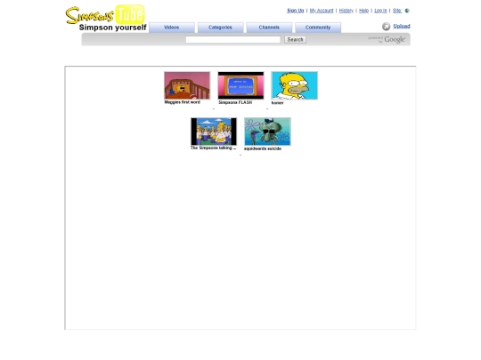 simpsonstube screenshot
