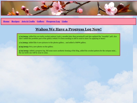 Progress-Log screenshot