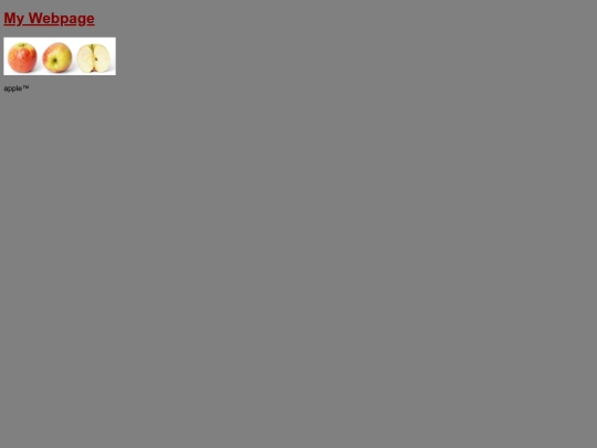 mywebpage screenshot