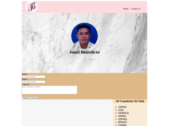 contact us screenshot