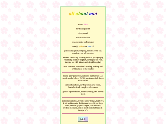 aboutme screenshot