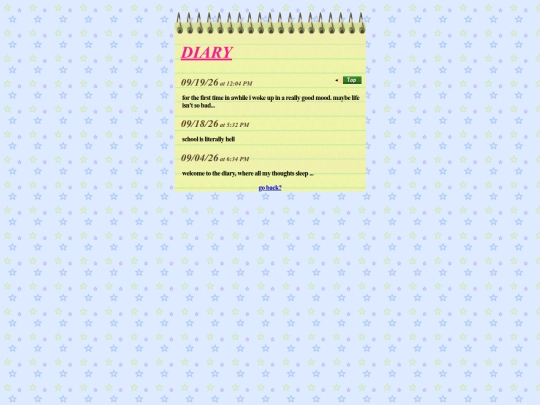 diary screenshot