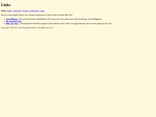 links screenshot