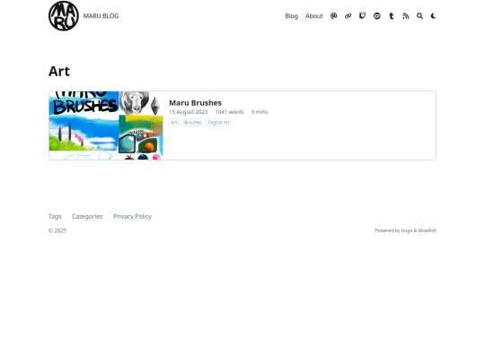 blog/categories/art/page/1 screenshot