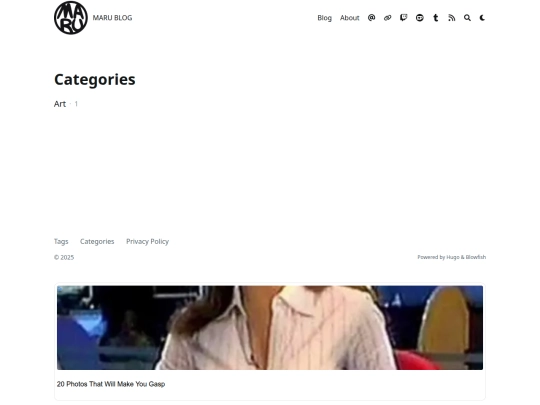 blog/categories screenshot