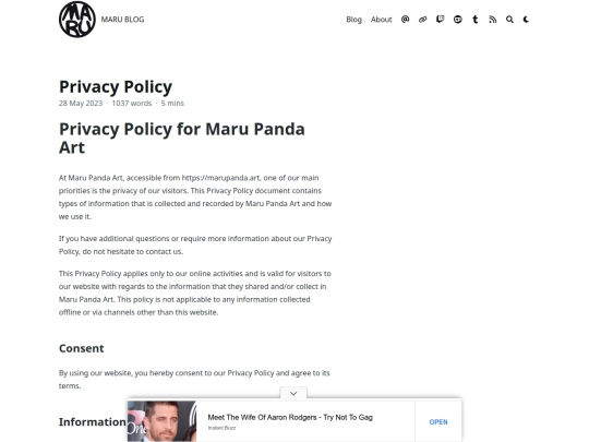blog/privacy screenshot