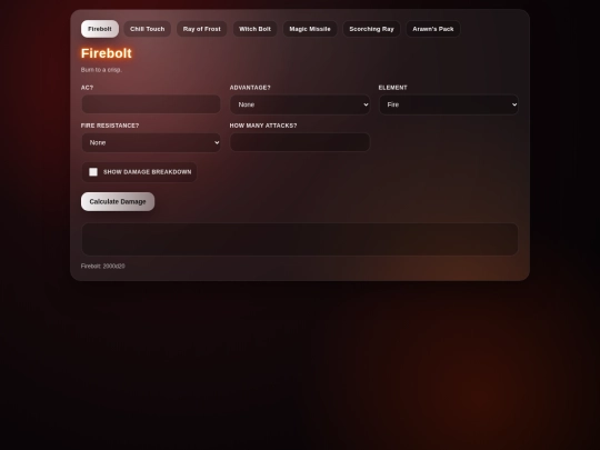 cassandra/attackrolls screenshot