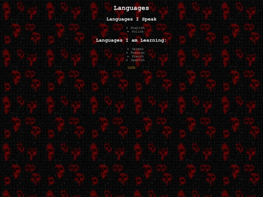 Languages screenshot