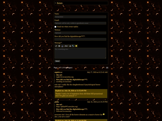 guestbook screenshot