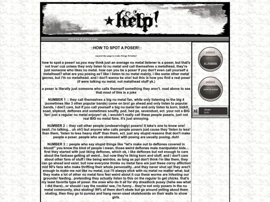 help/posers screenshot