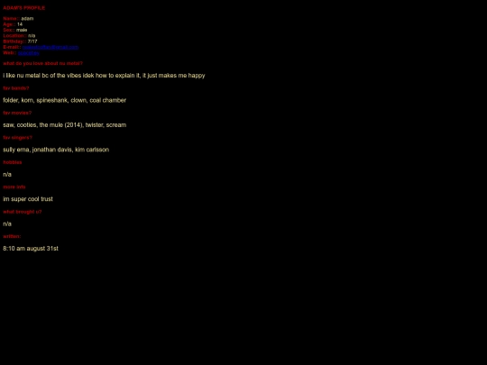 profile/adam screenshot