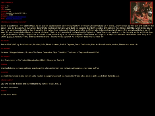 profile/dez screenshot