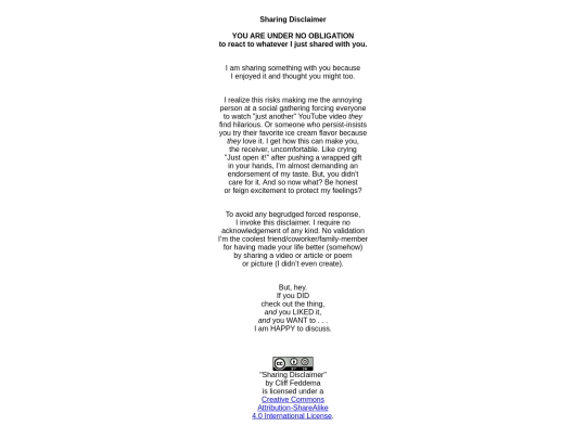 sharing-disclaimer screenshot