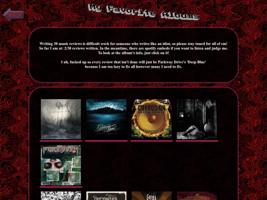 favoritealbums screenshot