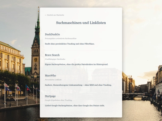 suchmaschinen screenshot