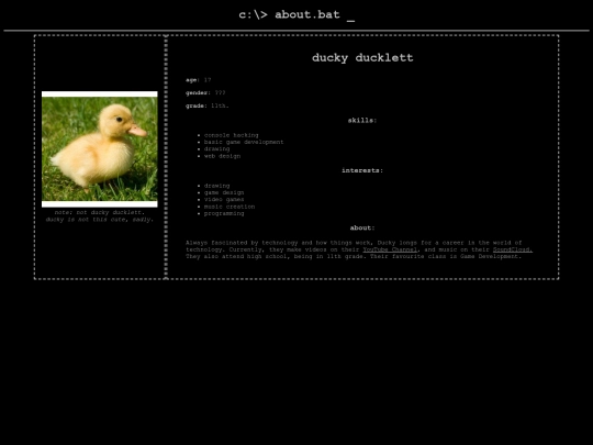 pages/about screenshot