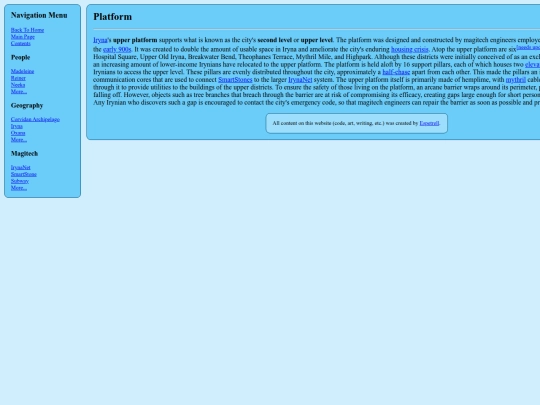 irynawiki/Platform screenshot