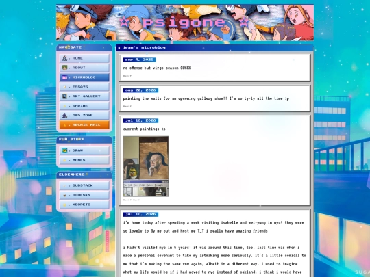 blog screenshot