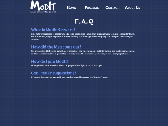 faq screenshot