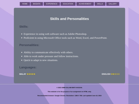MYRESUME/skills screenshot