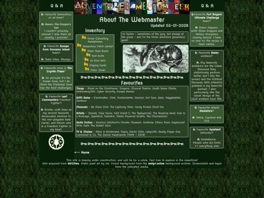 Other Pages/AboutTheWebmaster screenshot