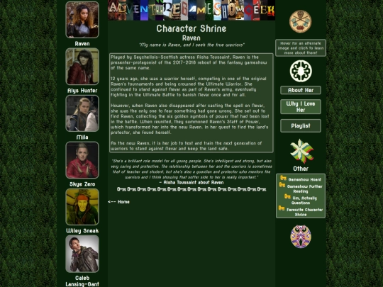 Other Pages/CharacterShrine screenshot