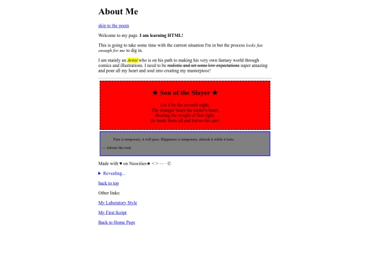 aboutmeold screenshot