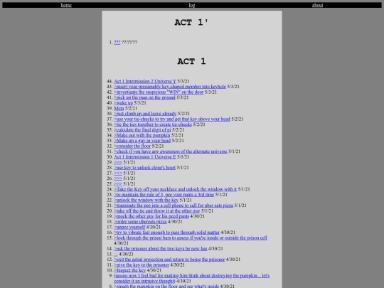 log screenshot